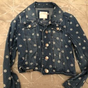Polka dot jean shirt